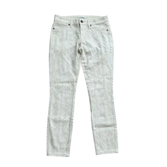 Rich & Skinny cream and tan snakeskin skinny jeans size 26 - Picture 1 of 11